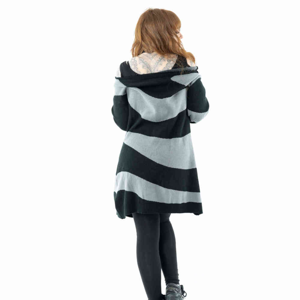 Innocent Lifestyle - Tidal Lange cardigan - Zwart/Grijs